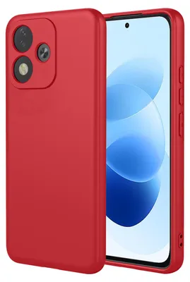 Productafbeelding van MobyDefend Hoesje - Geschikt voor Xiaomi Redmi Note 17 Pro 5G  -  Matte Siliconen Backcover - Framboosrood
