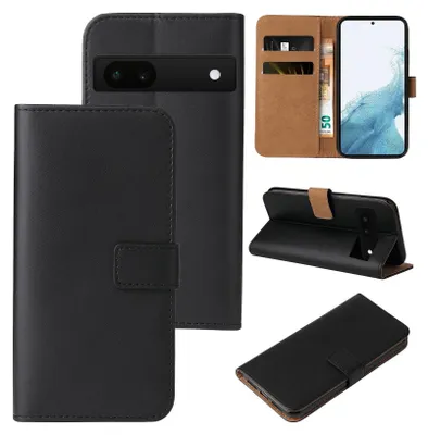 Produktbild von Handy Hülle für Google Pixel 6a Klapphülle Bookcase Flip Cover Handy Tasche Etui Farbe: Schwarz