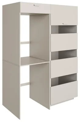 Obrázek produktu pro Selsey Holv – koupelnová sestava se 2 výklenky na pračku (pračka + sušička) 135 cm, kašmírově šedá