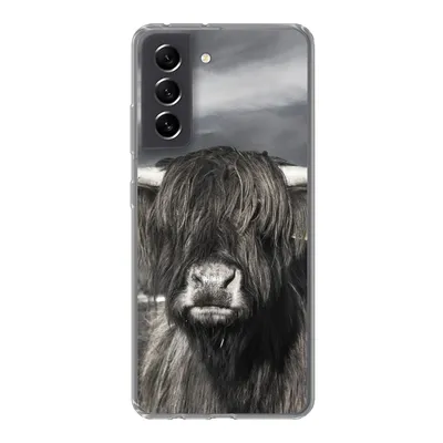 Produktbild von MuchoWow® Handyhülle Schutzhülle Hülle für Samsung Galaxy S21 FE Schottischer Highlander - Tiere - Hörner Silikon Softcase Handy Hülle - Mobiltelefonhülle