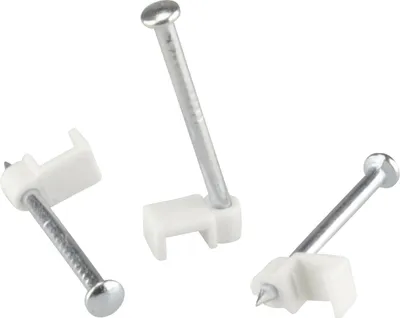 Produktbild von Nagelschelle für Zwillingsleitung weiß 50x