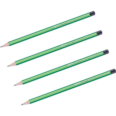 Image de 4 crayons Herlitz "Scolair" / dureté : H