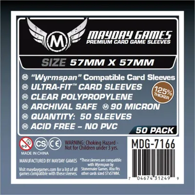 Produktbild von Mayday Premium Card Sleeves Kartenschutzhüllen 57 x 57mm 50 Stück - 7166