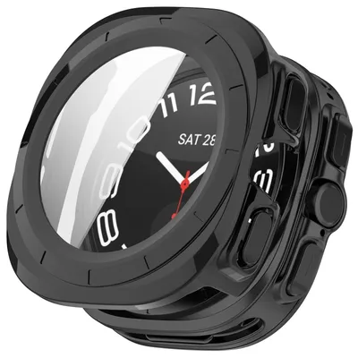 Obrázek produktu pro Pro Samsung Galaxy Watch Ultra 47mm Plastové pouzdro na hodinky + ochranné tvrdé sklo Black