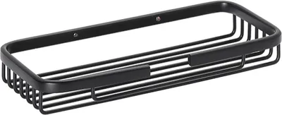 Produktbild von BYTRO Seifenkorb Messing Schwarz 100x230x30 mm für Bad & WC >> zum Bohren