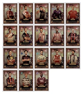 Obrázek produktu pro Topps – Match Attax Liga mistrů 2025/26 – Sběratelské kartičky – Všech 18 karet All-Action Heroes