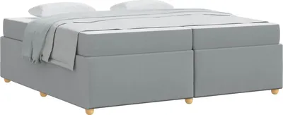 Immagine prodotto di vidaXL Struttura letto con materasso grigio chiaro 200 x 200 cm in tessuto