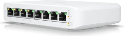 Obrázok produktu pre Ubiquiti UniFi Switch Lite 8 PoE, Riadený, L2, Gigabit Ethernet (10/100/1000), Podpora napájania cez Ethernet (PoE), Montovateľné na stenu