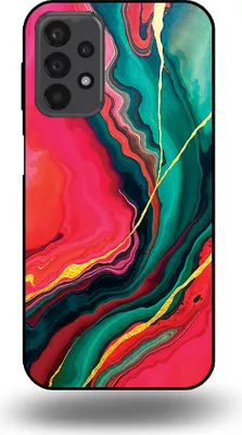 Obrázok produktu pre Smartphonica Puzdro na telefón vhodné pre Samsung Galaxy A23 5G s červeno-zelenou mramorovou potlačou - TPU zadný kryt Puzdro Red Green Marble Design