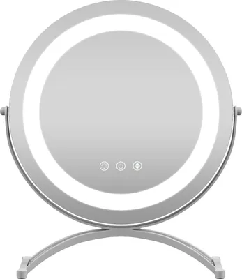 Produktbild von Kosmetikspiegel LED Beleuchtung, 3 Dimmbare Helligkeit, Smart-Touch, φ30 cm Makeup Schminkspiegel, Tischspiegel Stehend 360° Schwenkbar, Speicherfunktion