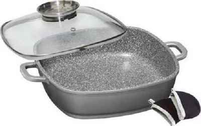 Produktbild von Stoneline FRY PAN 12918 Bratpfanne, Gusseisen/Gussaluminium, Induktionsherd-geeignet, Antihaftbeschichtung, inkl. Deckel