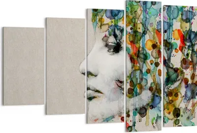 Produktbild von Bild auf Leinwand - Leinwandbild - Gesicht Frau - 150x100cm - Wand Bild - Wanddeko - Wandbilder - Leinwanddruck - Bilder - Kunstdruck - Wanddekoration - Leinwand bilder - Wandkunst - EG150x100-3533