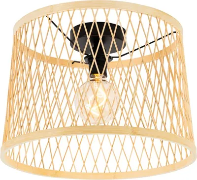 Produktbild von Ländliche Deckenleuchte Rattan 40 cm IP44 Calamus