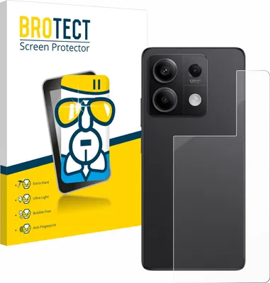 Produktbild von BROTECT Schutzglas für Xiaomi Redmi Note 13 Pro 5G (Rückseite) Schutzfolie Panzer Folie Glas Display Schutz klar