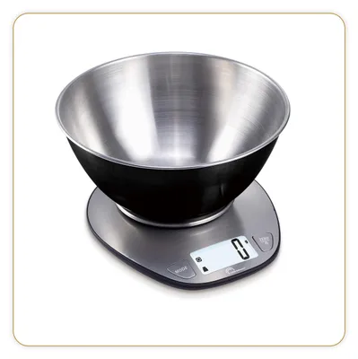 Immagine prodotto di Bilancia da cucina - Acciaio inossidabile - Ciotola 1,8 litri - 5 kg - Digitale
