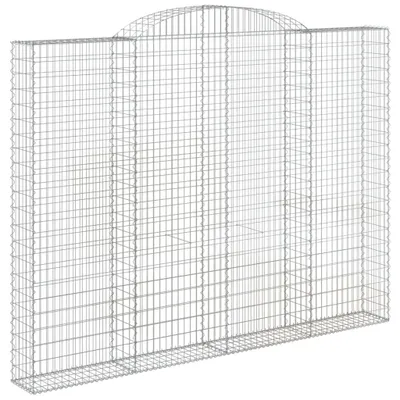 Image de vidaXL Gabion avec arc surélevé 300x30x220/240 cm Fer galvanisé