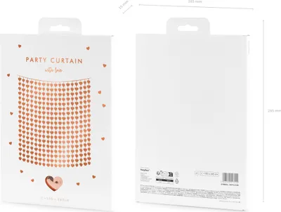 Image de Rideau de porte Coeurs 100x245cm | Or rose