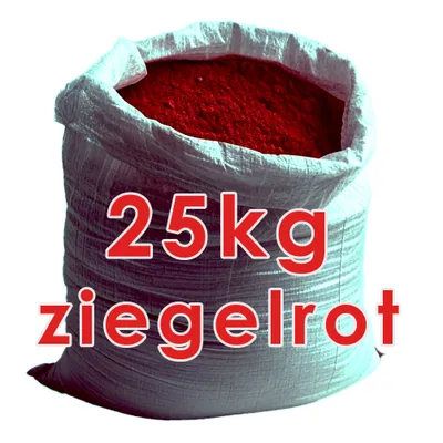 Produktbild von ziegelrotes Eisenoxid-Pigment 25 kg – Natürliches Farbpulver für Baustoffe & Keramik