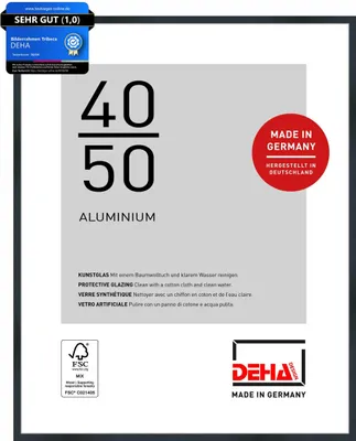 Produktbild von DEHA Design Aluminium Bilderrahmen Tribeca, 40x50 cm, Struktur Schwarz Matt