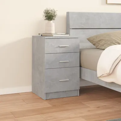 Produktbild von The Living Store Nachttisch Betongrau 40x40x63 cm Holzwerkstoff