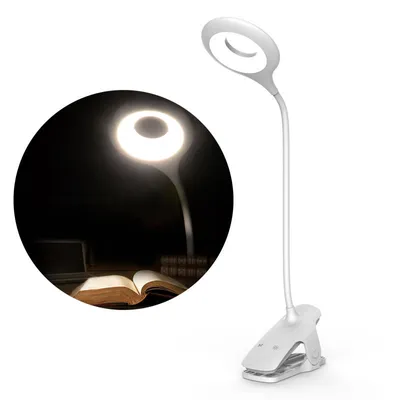 Produktbild von Kabellose LED-Lampe mit HQWear-Clip, Micro-USB-Kabel, Weiß