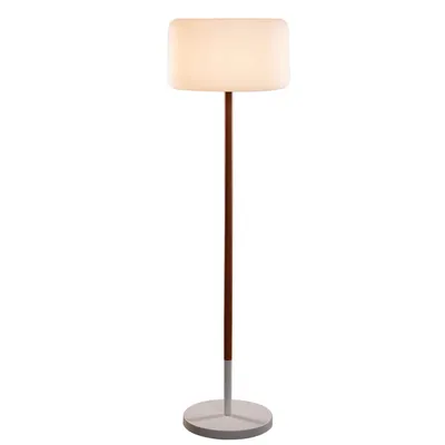 Produktbild von Newgarden - Modern Garten-Stehleuchte I Stehlampe I Standleuchte I Lampe I Leuchte weiß inkl. dimmbarer solarbetriebener LED IP65 - Chloe Plant I Außenbeleuchtung - Stahl Länglich - I (nicht austausch