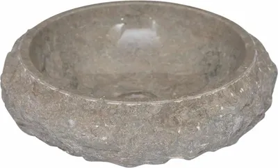 Produktbild von vidaXL Waschbecken Grau Ø40x12 cm Marmor