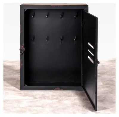 Produktbild von Schlüsselkasten aus Metall – Vintage Schlüsselbox – Robust, Wandmontage, ca. 30 x 23 x 9 cm – Schlüsselaufbewahrung im Industrial Design