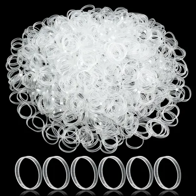 Produktbild von 1000 Stück Mini Transparente Elastische Haargummis Mädchen Haar Zöpfe Hochzeitsfrisur
