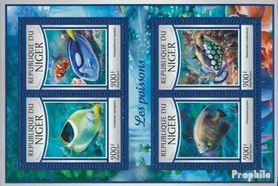 Produktbild von Briefmarken Niger 2017 Mi 4742-4745 Kleinbogen (kompl. Ausg.) postfrisch Fische