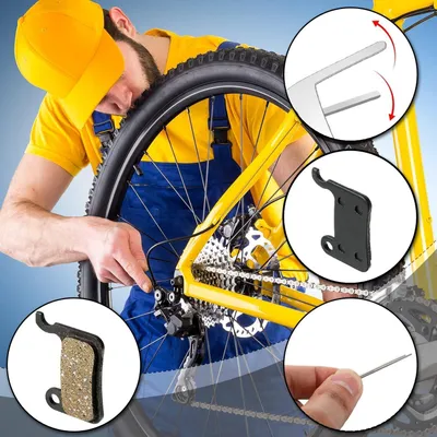 Produktbild von Set von 4 Harz-Halbmetall-Bremsbelägen für Mountainbike MTB-Hydraulikscheibenbremsen