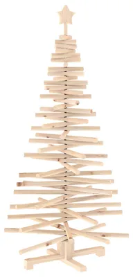 Obrázok produktu pre vidaXL Drevený vianočný stromček KOTKA, 150 cm, masívne borovicové drevo, prírodný vzhľad