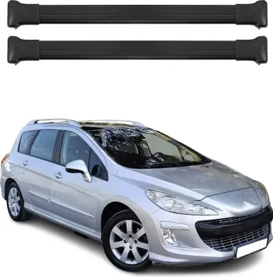 Immagine prodotto di Barre portatutto trasversali per Peugeot 308 2008-2014 in alluminio nero