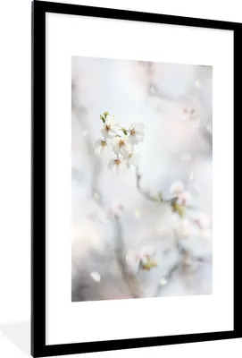 Produktbild von MuchoWow® MuchoWow® Gerahmtes Poster Sakura - Abstrakt - Farben 60x90 cm - Poster mit zchwarzem Bilderrahmen - Dekoration - Wandposter Wohnzimmer - Hochwertig
