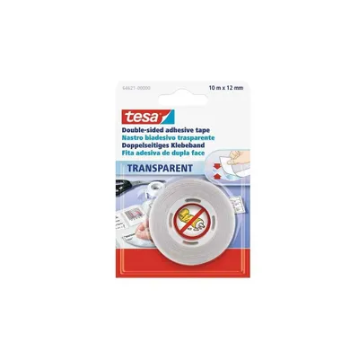 Zdjęcie produktu dla taśma dwustronnie klejąca tesa przezroczysta rolka 10 metrów x 12 mm