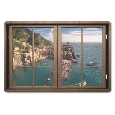Produktbild von MuchoWow® Schreibtischunterlage Durchsichtig - Fenster - Insel 60x40 cm - XXL Mauspad - Großes Mauspad
