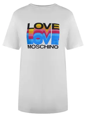 Produktbild von Love Moschino - "Love" T-Shirt für Damen, Baumwolle, kurzärmlig SY4141 (S) (Weiß)