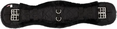 Productafbeelding van Dressage Riem Anatomisch - Paardrij Riem - Paardrijden Training - Synthetisch Lamswol - 80 cm - Zwart
