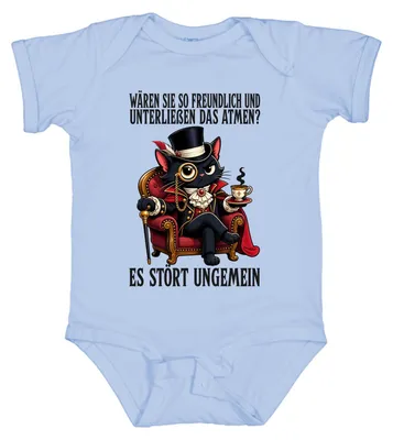 Productafbeelding van "Was het je niet opgevallen dat je aan het ademen bent?" - Sarcasme babyromper, lichtblauw, maat 6/12