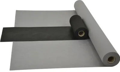 Produktbild von Sensalux Kombi-Set 1 Tischdeckenrolle 1,5m x 25m grau + Tischläufer 30cm schwarz
