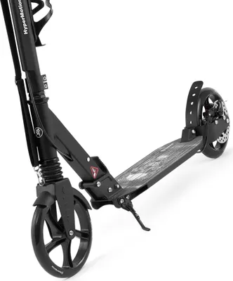 Produktbild von HyperMotion Skyline Black – faltbarer Aluminium-Scooter für Kinder, Jugendliche & Erwachsene, mit Scheibenbremse & Federung, bis 100 kg