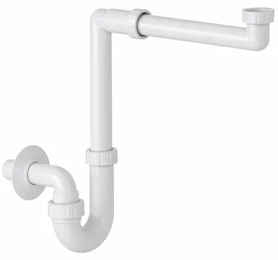 Obrázek produktu pro sklokeramikaO - Sifon umyvadlový/nábytkový, místošetřící - 5/4" - plast - DN32/250-700 mm - bílá
