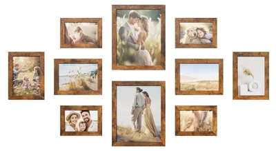 Produktbild von SONGMICS Bilderrahmen 10er Set für 2 Fotos in 20 x 25 cm, MDF