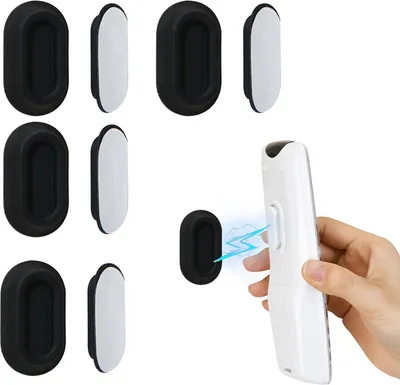 Produktbild von INF 4er-Pack Magnetische Fernbedienungshalterung, Silikon-TV-Fernbedienungs-Organizer Schwarz