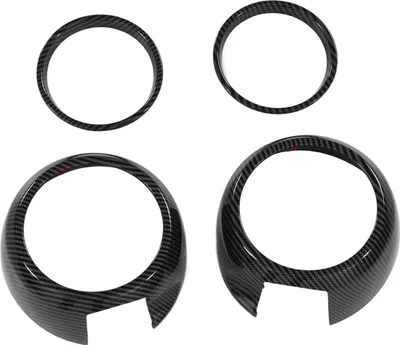 Zdjęcie produktu dla 4szt Osłony głośników środkowych drzwi w stylu włókna węglowego do Cooper Hatchback F55 F56 F57 2014?2021