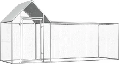 Image de The Living Store Poulailler 3x1x1,5 m Acier galvanisé