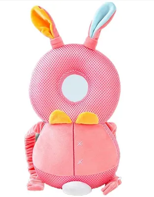 Produktbild von Babykopf-Schutzkissen mit Hasenmotiv – Verstellbar für 4–24 Monate