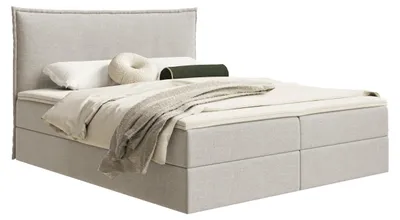 Produktbild von MyBed COZY Boxspringbett 180x200 cm mit Bettkasten - Stauraumbett Doppelbett mit Kopfteil, Kontinentalbett mit Stauraum, modernes Polsterbett