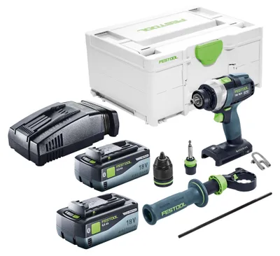 Produktbild von Festool TDC 18/4 I-Basic Akku Bohrschrauber 18 V 75 Nm Brushless + 2x Akku 8,0 Ah + Schnellladegerät + Systainer