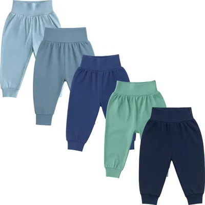 Produktbild von 5er Set Unisex Bequeme Babyhosen 100% Baumwolle Hose Pumphose 62 Variante 2